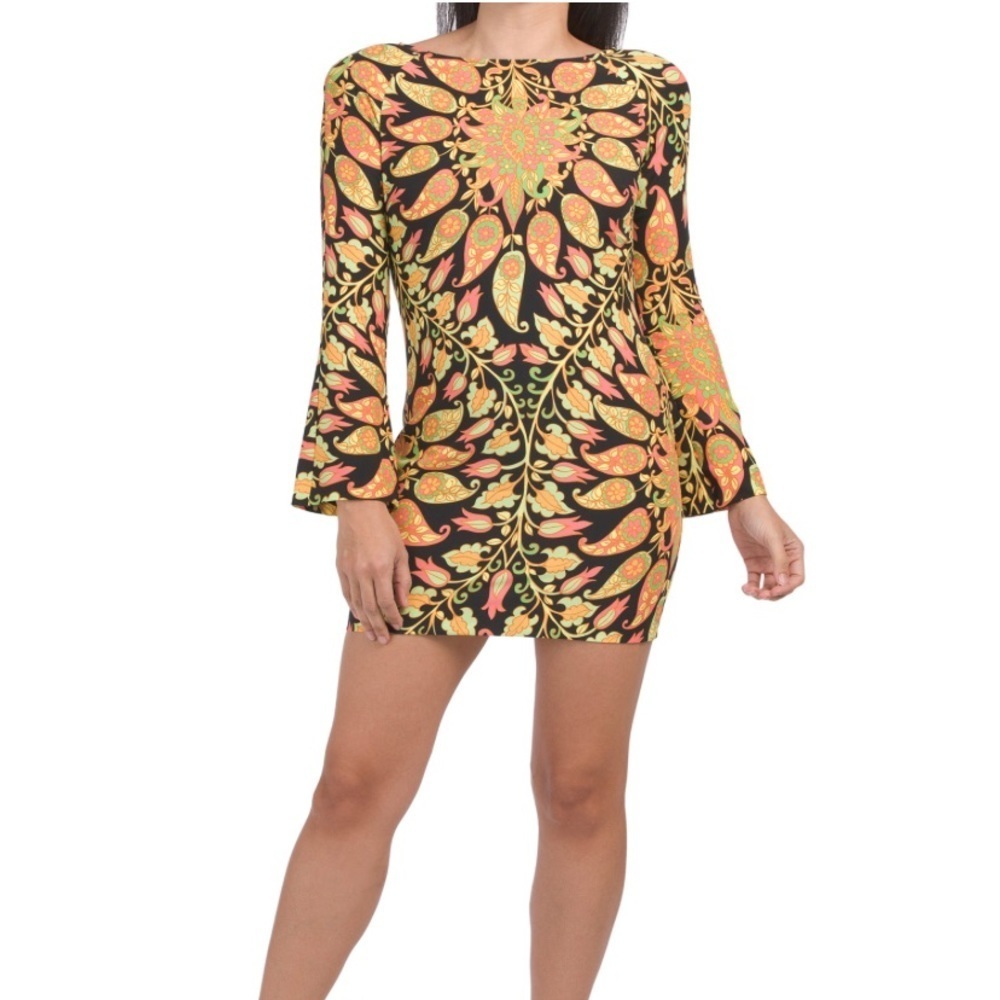 NWT Zara long sleeve multicolor dress size XS